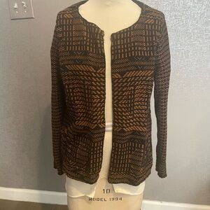 EUC H&M Cardigan in black and gold. Size L